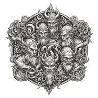Asmodeus and Mammon tattoo design idea