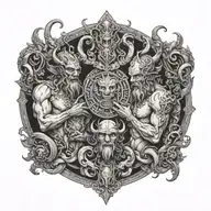 Asmodeus and Mammon tattoo design idea