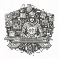 Programmer Hacker Coder tattoo design idea