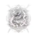 Negative Space Name tattoo design idea