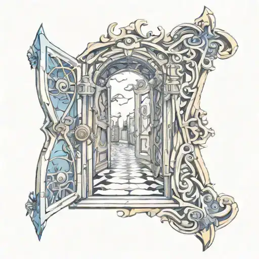 kingdom hearts door open tattoo design idea