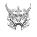 diablo 666 esvastica leopardo tattoo design idea