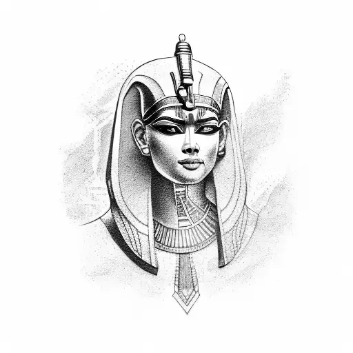 egyptian arm sleeve tattoo design idea