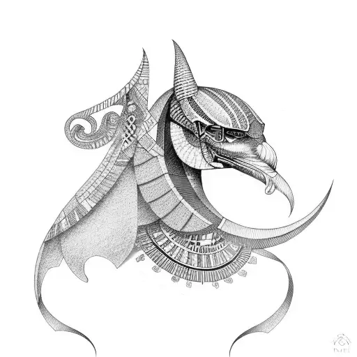 egyptian arm sleeve tattoo design idea