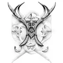 Poseidon's trident arm piece tattoo design idea