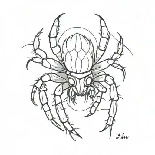 jumping spider tattoo design idea