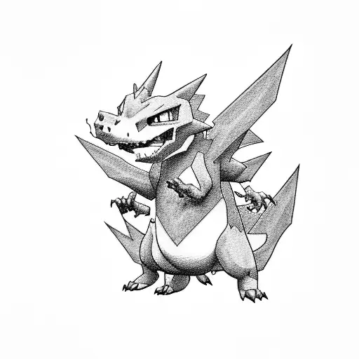 Charizard Pokémon  tattoo design idea