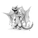 Charizard Pokémon  tattoo design idea