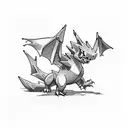 Charizard Pokémon  tattoo design idea