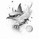 Falke im Sturzflug tattoo design idea