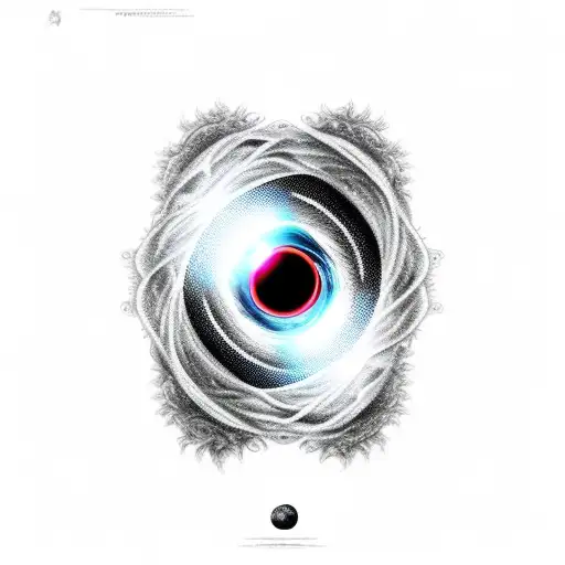 black Hole, within a Star nebular tattoo design idea