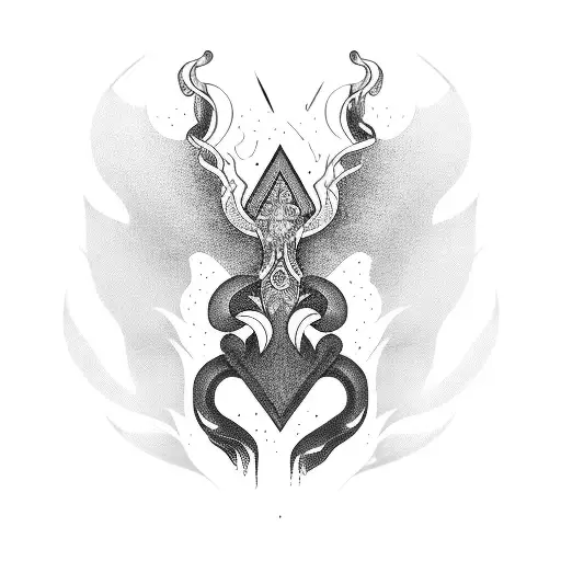 surrender to the flow tattoo design idea