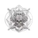 sandcastle tattoo design idea