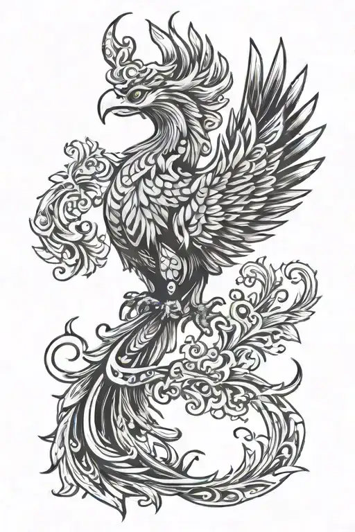 Colombian Phoenix tattoo design idea