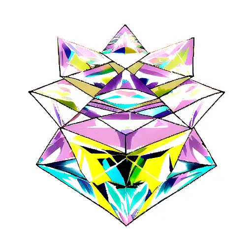 Diamond tattoo design idea