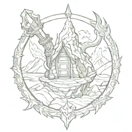 Skyrim tattoo design idea