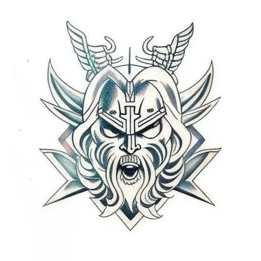 norse valkyrie tattoo design idea