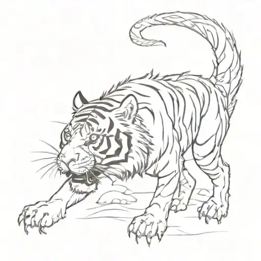 tiger, dragon tattoo tattoo design idea