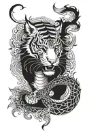 tiger dragon tattoo design idea
