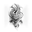 Dragon efecto 3D tattoo design idea