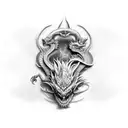 Dragon efecto 3D tattoo design idea
