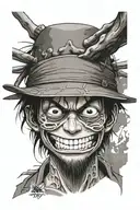 monkey D Luffy tattoo design idea