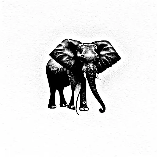 elephant balancing on a wire tattoo design idea