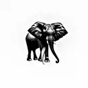 elephant balancing on a wire tattoo design idea