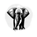 elephant balancing on a wire tattoo design idea