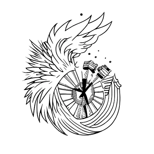 Icarus falling tattoo design idea