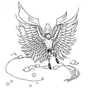 Icarus falling tattoo design idea