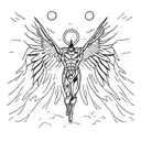 Icarus falling tattoo design idea