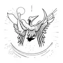 Icarus falling tattoo design idea