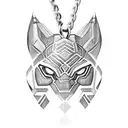 Black panther necklace with design in it tattoo design idea