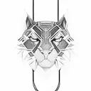 Black panther necklace with design in it tattoo design idea