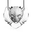 Black panther necklace with design in it tattoo design idea