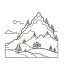 landscape tattoo design idea