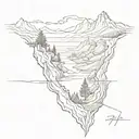 landscape tattoo design idea