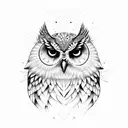 Owl Eagle Dark tattoo design idea