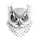 Owl Eagle Dark tattoo design idea