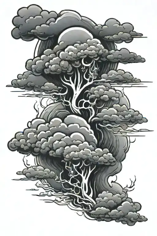 Dark storm clouds.  tattoo design idea