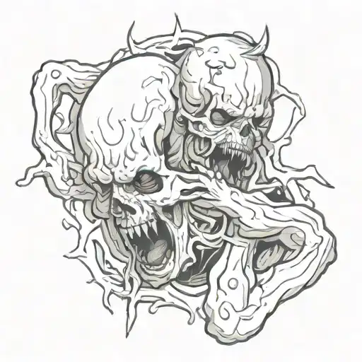 AGONY AND DESPAIR tattoo design idea