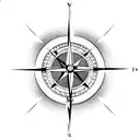 compass and arrows tattoo design idea
