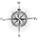 compass and arrows tattoo design idea