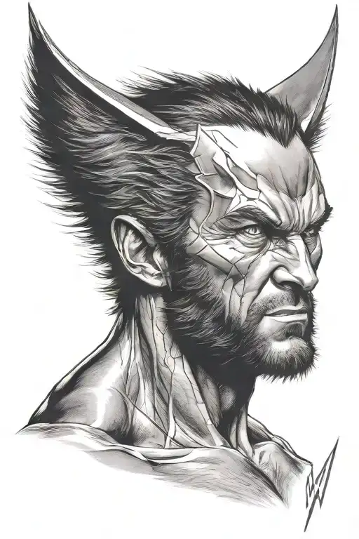 Marvel comics Wolverine  tattoo design idea