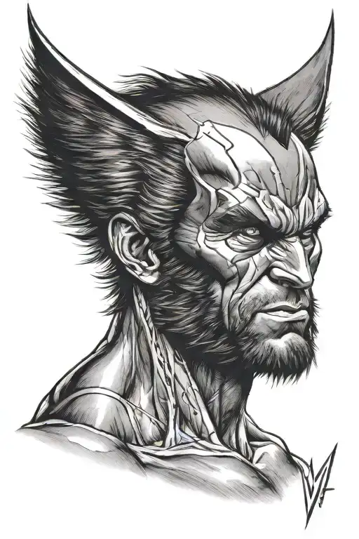Marvel comics Wolverine  tattoo design idea
