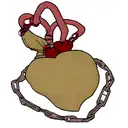 a human heart being wrapped by the judgment chain of kurapika  tattoo design idea