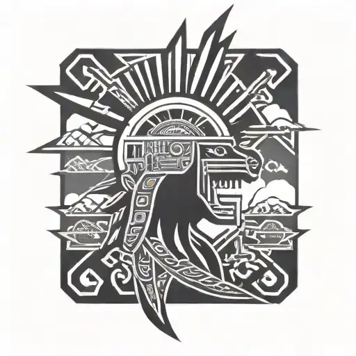 alpaca peru tattoo design idea