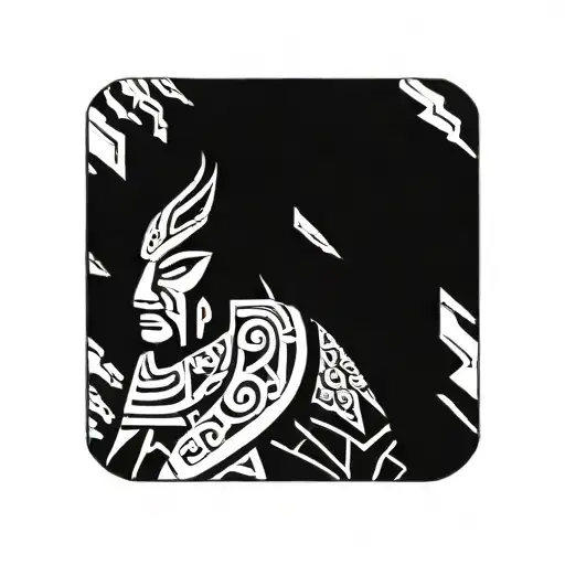 peru inca thunderbolt tattoo design idea