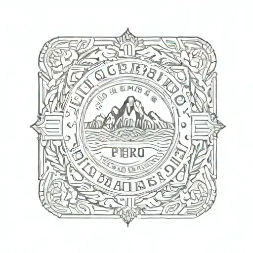 peru passport stamp tattoo design idea